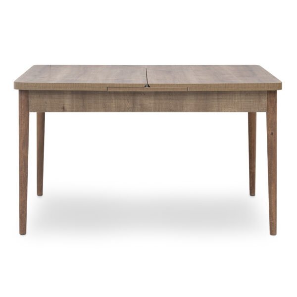 Τραπέζι Bruno Megapap επεκτεινόμενο από MDF/ ξύλο χρώμα ανοιχτό καρυδί 130/168x80x77εκ. - Image 4