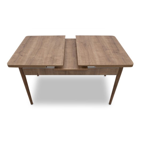 Τραπέζι Bruno Megapap επεκτεινόμενο από MDF/ ξύλο χρώμα ανοιχτό καρυδί 130/168x80x77εκ. - Image 6