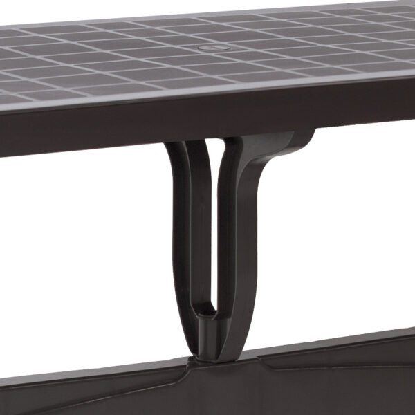 Τραπέζι πολυπροπυλενίου Callan Megapap χρώμα καφέ 140x80x73εκ. - Image 5