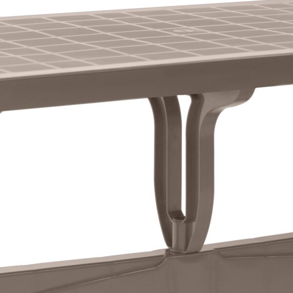 Τραπέζι πολυπροπυλενίου Callan Megapap χρώμα cappuccino 140x80x73εκ. - Image 5