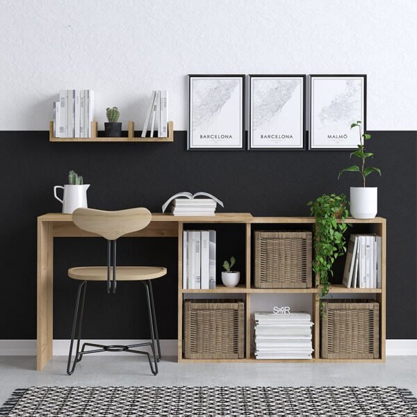 Γραφείο εργασίας Blake Megapap χρώμα φυσικό οξιάς 145x45x74εκ. - Image 2