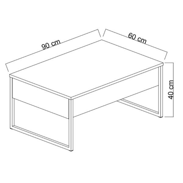 Τραπεζάκι σαλονιού Luxe Megapap χρώμα travertine - χρυσό 90x60x40εκ. - Image 5