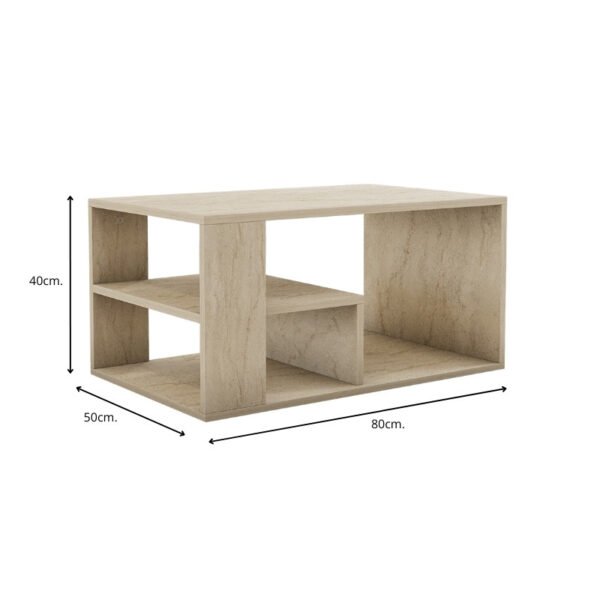 Τραπεζάκι σαλονιού Rodom Megapap χρώμα travertine 80x50x40εκ. - Image 6