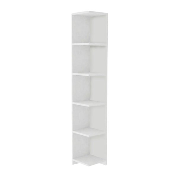 Βιβλιοθήκη γωνιακή Ravella Megapap χρώμα λευκό 25x25x160εκ. - Image 3