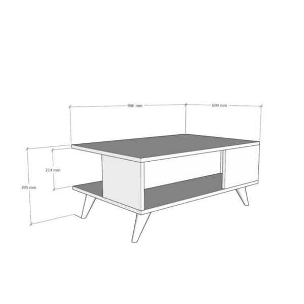 Τραπεζάκι σαλονιού Yuka Megapap χρώμα travertine 90x60x39,5εκ. - Image 4