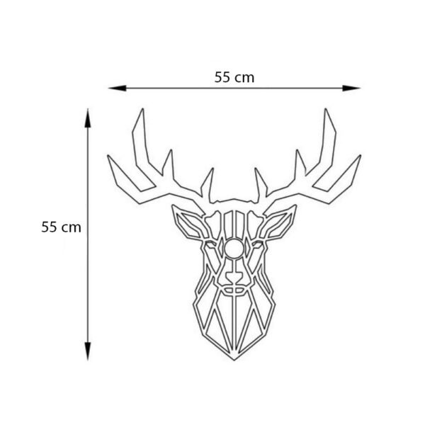 Απλίκα τοίχου Deer Megapap E27 MDF χρώμα μαύρο 55x12x55εκ. - Image 5
