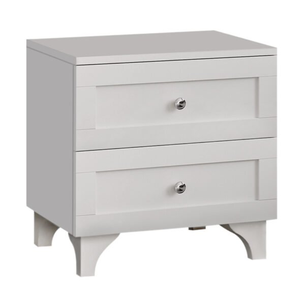 Κομοδίνο Emily Megapap χρώμα λευκό 45x42x55εκ. - Image 4