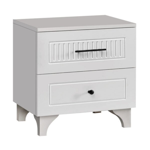 Κομοδίνο Jenna Megapap χρώμα λευκό 45x42x55εκ. - Image 4
