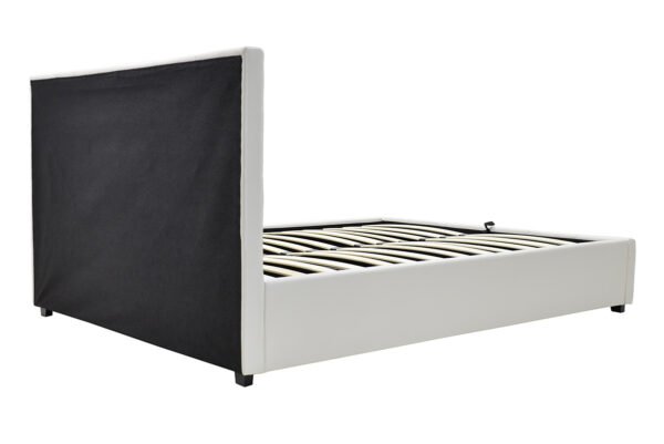 Κρεβάτι Roi pakoworld 160x200 PU λευκό ματ + αποθηκευτικό χώρο - Image 5