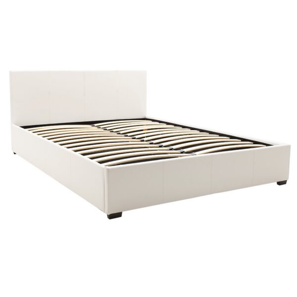 Κρεβάτι Norse pakoworld  pu λευκό με αποθηκευτικό χώρο 160x200εκ - Image 3
