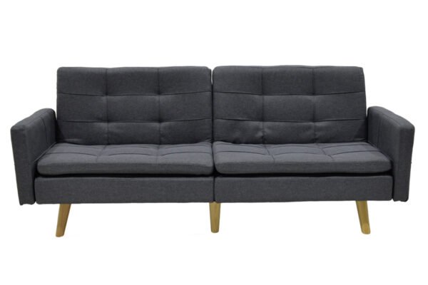 Καναπές-κρεβάτι Flexible pakoworld σε ανθρακί ύφασμα 198x87x76εκ - Image 2