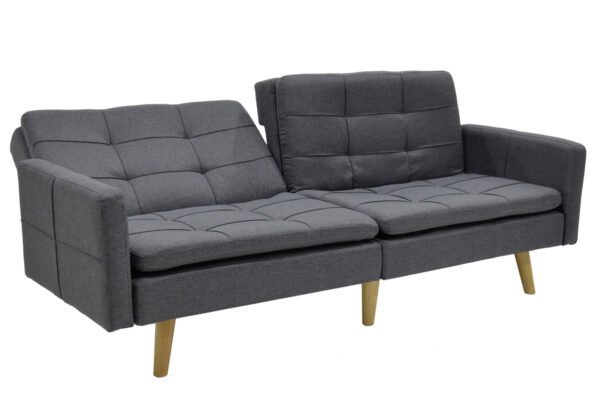 Καναπές-κρεβάτι Flexible pakoworld σε ανθρακί ύφασμα 198x87x76εκ - Image 4