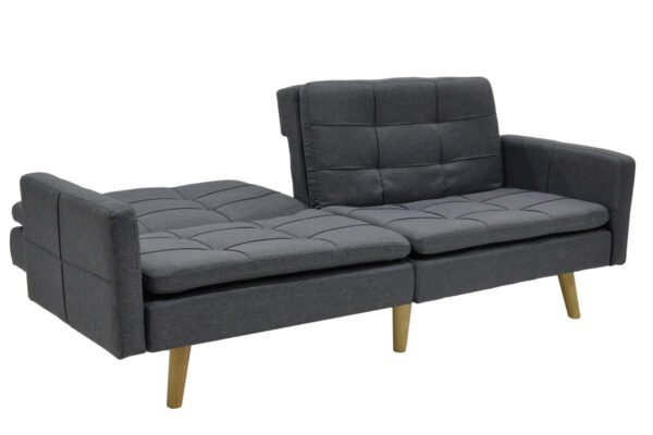 Καναπές-κρεβάτι Flexible pakoworld σε ανθρακί ύφασμα 198x87x76εκ - Image 5