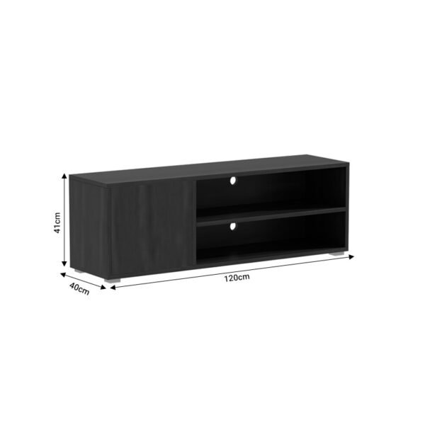 Έπιπλο τηλεόρασης Ellon pakoworld μελαμίνης zebrano 120x40x41εκ. - Image 4