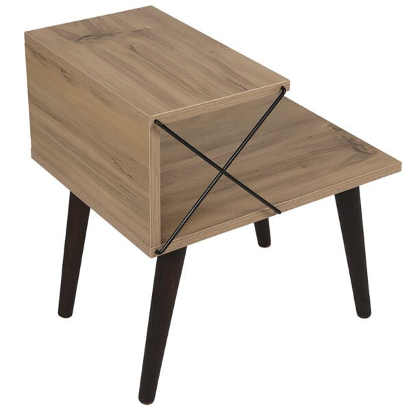 Βοηθητικό τραπέζι-κομοδίνο Gather pakoworld sonoma-καρυδί 50x40x55εκ - Image 4