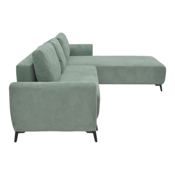 Kαναπές κρεβάτι τριθέσιος αναστρέψιμος Settee pakoworld ύφασμα με αποθηκευτικό χώρο σε μέντα απόχρωση 286x204x93εκ - Image 3