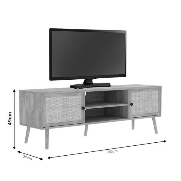 Έπιπλο τηλεόρασης Oslo pakoworld sonoma 150x39x49εκ - Image 4