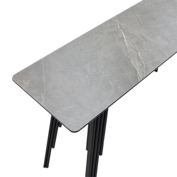 Κονσόλα Lifo pakoworld MDF ανθρακί cement-μαύρο 120x40x75εκ - Image 2