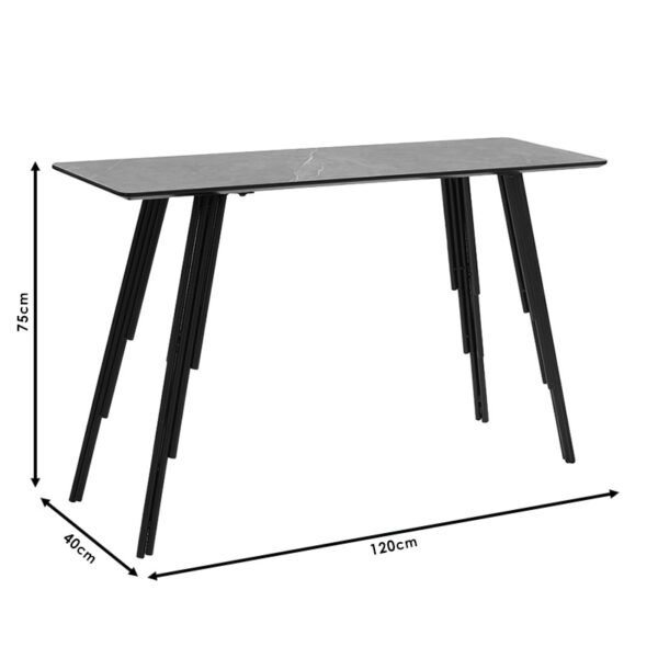 Κονσόλα Lifo pakoworld MDF ανθρακί cement-μαύρο 120x40x75εκ - Image 3