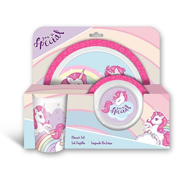 Σετ φαγητού 3 τμχ Unicorn 29x8xH24cm