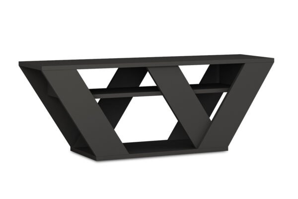 Έπιπλο τηλεόρασης Pipralla pakoworld ανθρακί 110x30x40εκ - Image 2