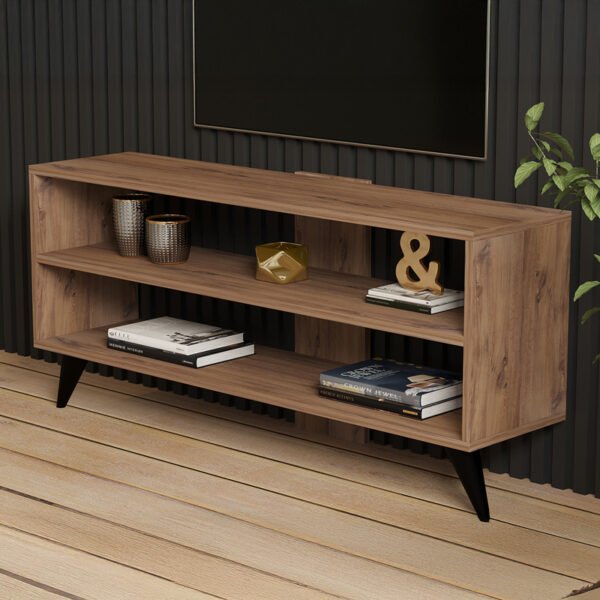 Έπιπλο τηλεόρασης Prestige pakoworld σε sonoma απόχρωση 120x29,6x50εκ - Image 3