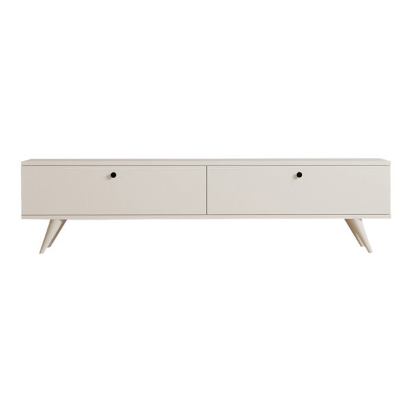 Έπιπλο τηλεόρασης Jate pakoworld σε λευκή απόχρωση 160x25x40εκ - Image 4
