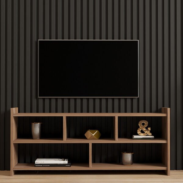Έπιπλο τηλεόρασης Kapri pakoworld σε sonoma απόχρωση 120x28x55εκ - Image 3