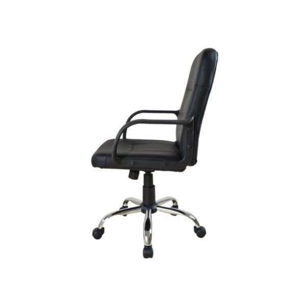 Καρέκλα γραφείου τροχήλατη Nextdeco ASSOS μαύρη Υ96-86x50x60εκ - Image 3