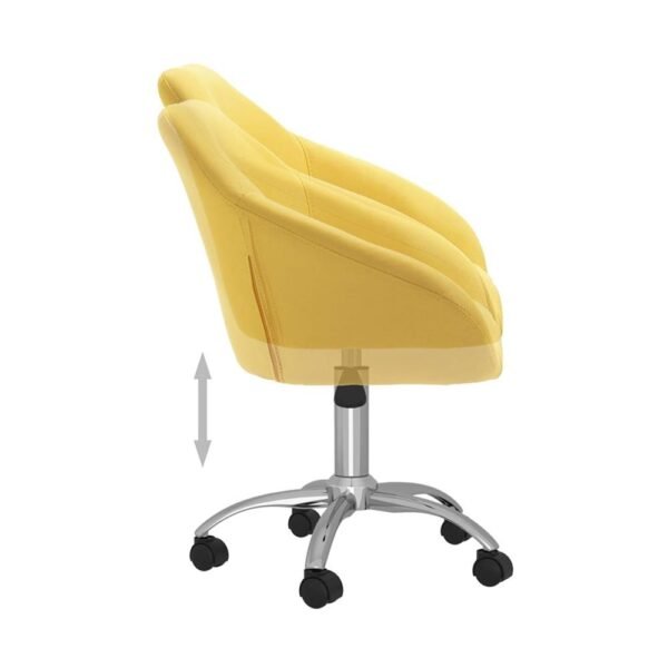 Καρέκλα γραφείου υφασμάτινη Nextdeco Jasper κίτρινη Υ88-78x54x54 εκ - Image 3