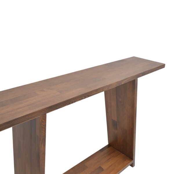 Κονσόλα Edgar pakoworld φυσικό ξύλο πεύκου 30mm καρυδί 139x29x90εκ - Image 2