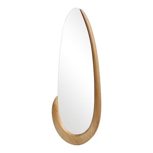 Καθρέπτης οβάλ Marly pakoworld mdf σε φυσική απόχρωση 50.5x4x127εκ - Image 2
