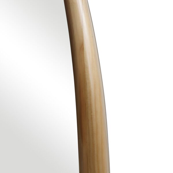 Καθρέπτης οβάλ Marly pakoworld mdf σε φυσική απόχρωση 50.5x4x127εκ - Image 4