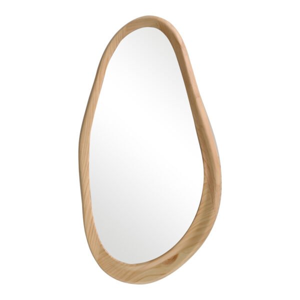 Καθρέπτης οβάλ Baloa pakoworld mdf σε φυσική απόχρωση 44x4x80εκ - Image 2