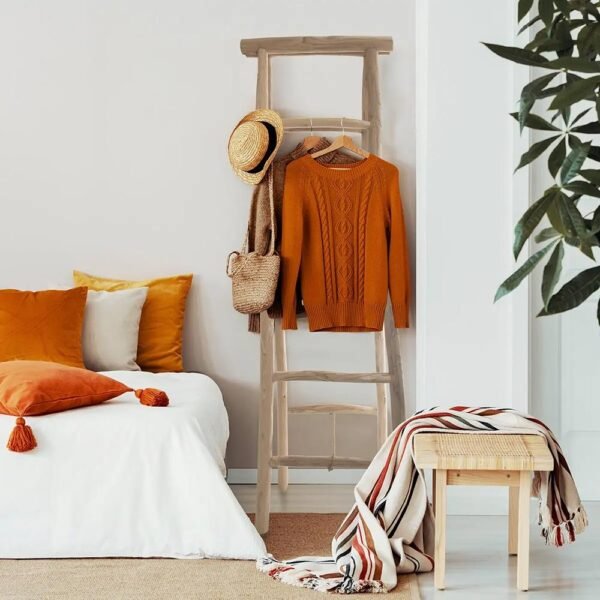 Σκάλα - Κρεμάστρα Nextdeco ανακυκλωμένο  ξύλο teak Υ150xΜ53xΠ65/12xεκ - Image 2