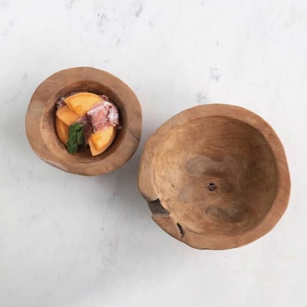 Μπωλ διακοσμητικό Nextdeco Tribeca ανακυκλωμένο ξύλο teak Ø39x11εκ.