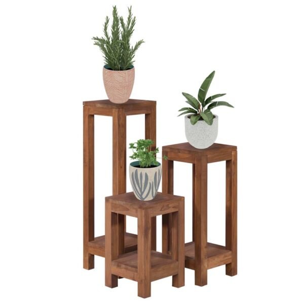 Ζαρτινιέρες Nextdeco Tribeca ανακυκλωμένο ξύλο teak Υ60x27x27εκ. - Υ50x19,5x19,5εκ.