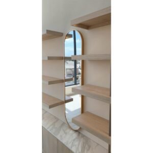 Καθρέφτης επιτοίχιος Nextdeco χρυσό μεταλλικό πλαίσιο 40x150εκ