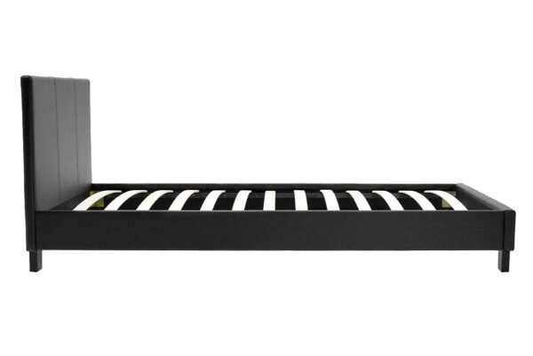 Κρεβάτι Nevil House Genius 100x200 PU χρώμα μαύρο ματ - Image 3