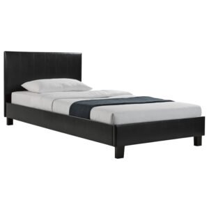 Κρεβάτι Nevil House Genius 100x200 PU χρώμα μαύρο ματ