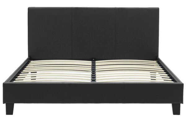 Κρεβάτι Nevil House Genius 150x200 PU χρώμα μαύρο ματ - Image 4