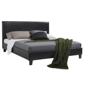 Κρεβάτι Nevil House Genius 150x200 PU χρώμα μαύρο ματ