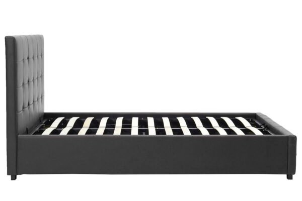 Κρεβάτι Roi House Genius 160x200 PU μαύρο ματ + αποθηκευτικό χώρο - Image 5