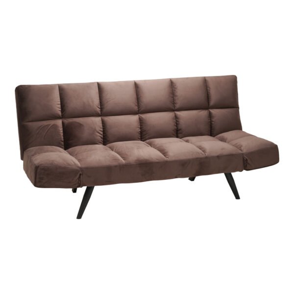Καναπές - κρεβάτι 3θέσιος Freddo House Genius βελούδο καφέ 181x81x86εκ