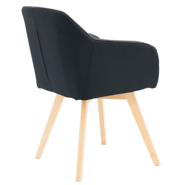 Πολυθρόνα Safira House Genius PU ύφασμα μαύρο-φυσικό 57x58x84εκ - Image 2
