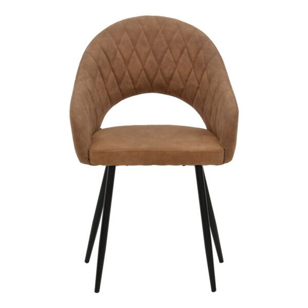Πολυθρόνα Macie House Genius ύφασμα καφέ antique-μαύρο 58x50x85εκ - Image 4