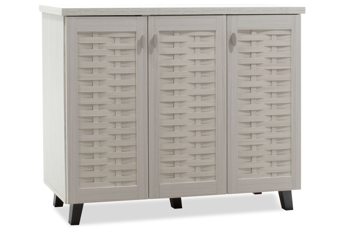 Παπουτσοθήκη-ντουλάπι MANTAM House Genius 16 ζεύγων χρώμα λευκό-γκρι 115,5x40x92εκ