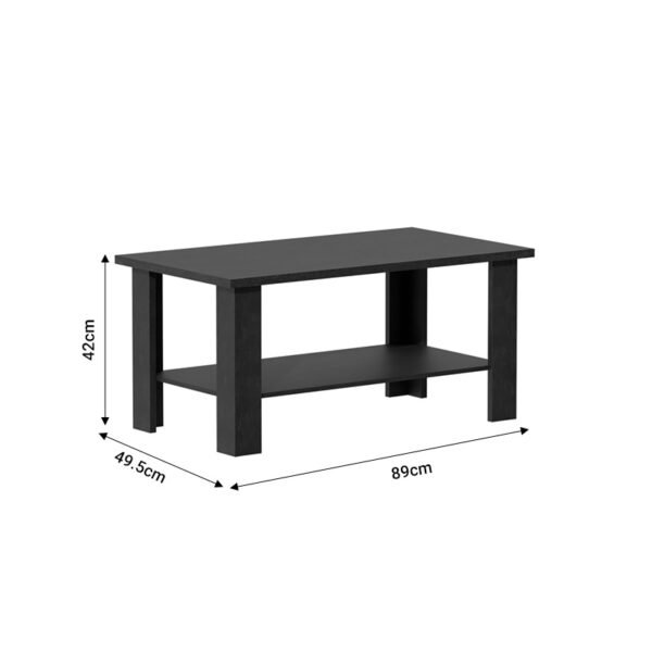 Τραπέζι σαλονιού Riano House Genius zebrano μελαμίνης 89x49.5x42εκ - Image 3