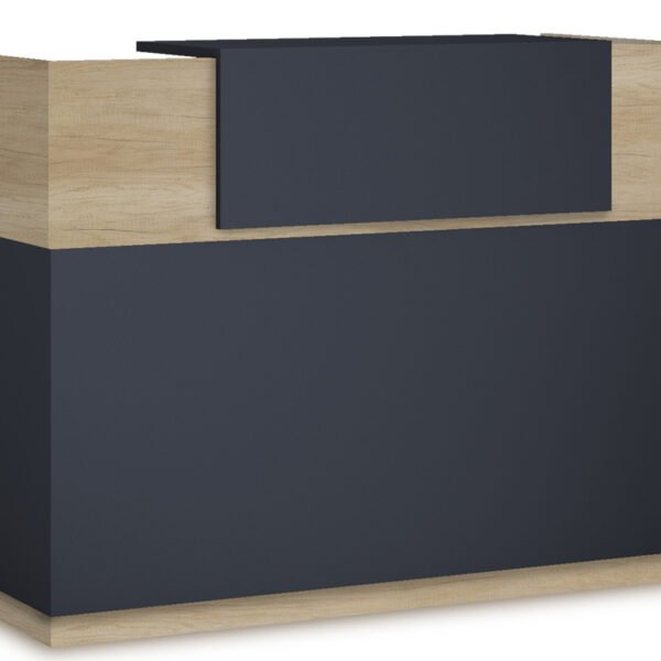 Γραφείο reception Lotus House Genius σε χρώμα φυσικό - ανθρακί 180x70x110εκ