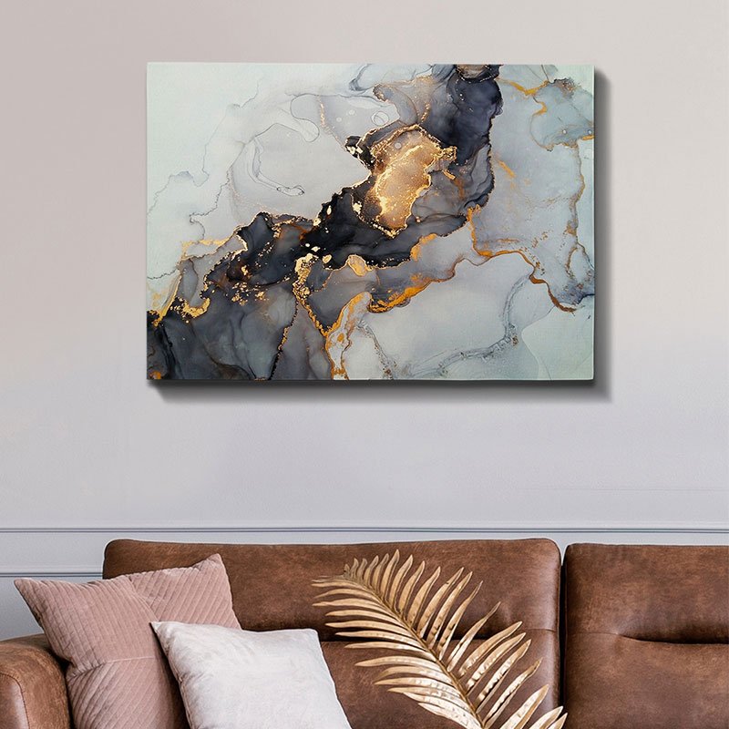 Πίνακας σε καμβά PWF-0301 House Genius με ψηφιακή εκτύπωση 70x3x50εκ - Image 2